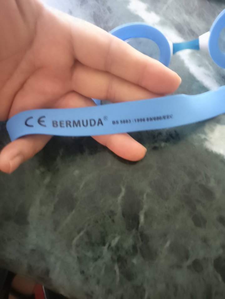 Mavi Elastik Yüzücü Gözlüğü ve Gri Bone Seti - Görsel 3