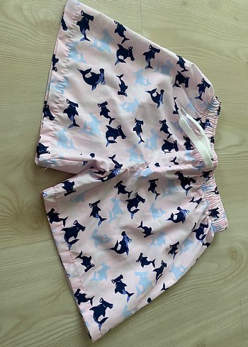 Erkek Çocuk Pembe Baskılı Deniz Şortu