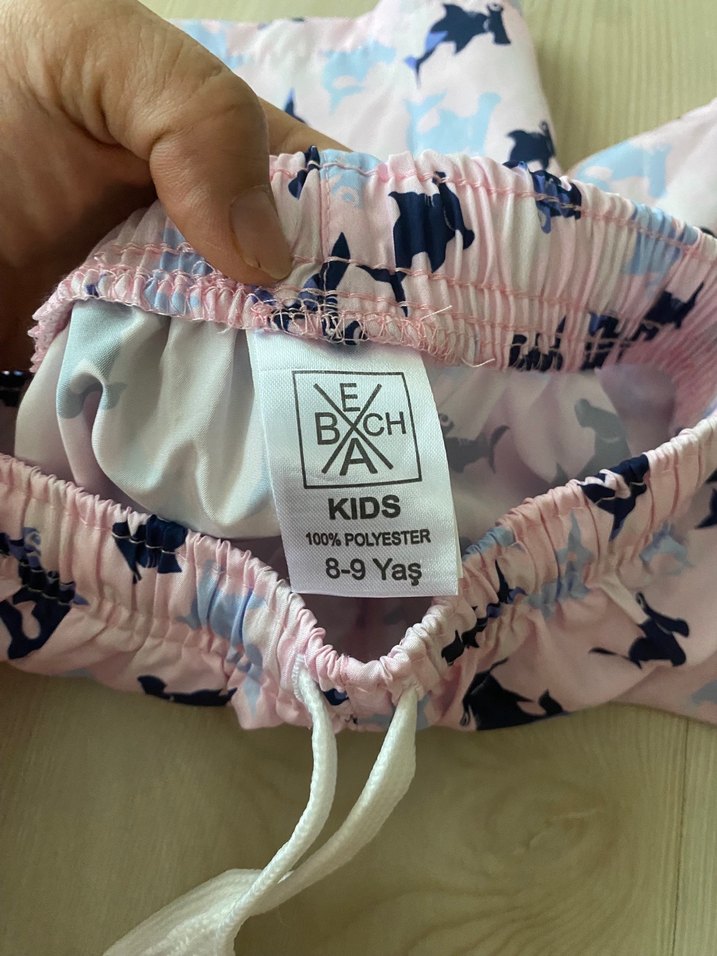 Erkek Çocuk Pembe Baskılı Deniz Şortu - Görsel 4