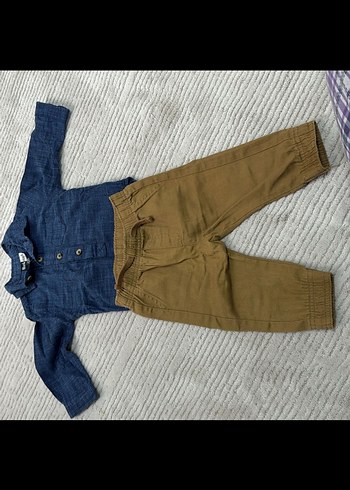 Erkek Bebek  Gömlek ve Pantolon Takımı - Görsel 2