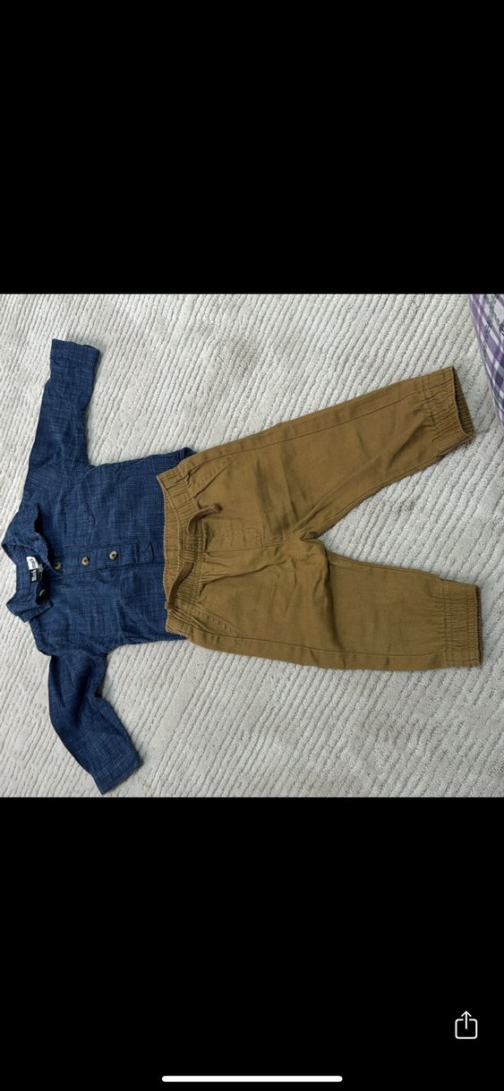 Erkek Bebek  Gömlek ve Pantolon Takımı - Görsel 2