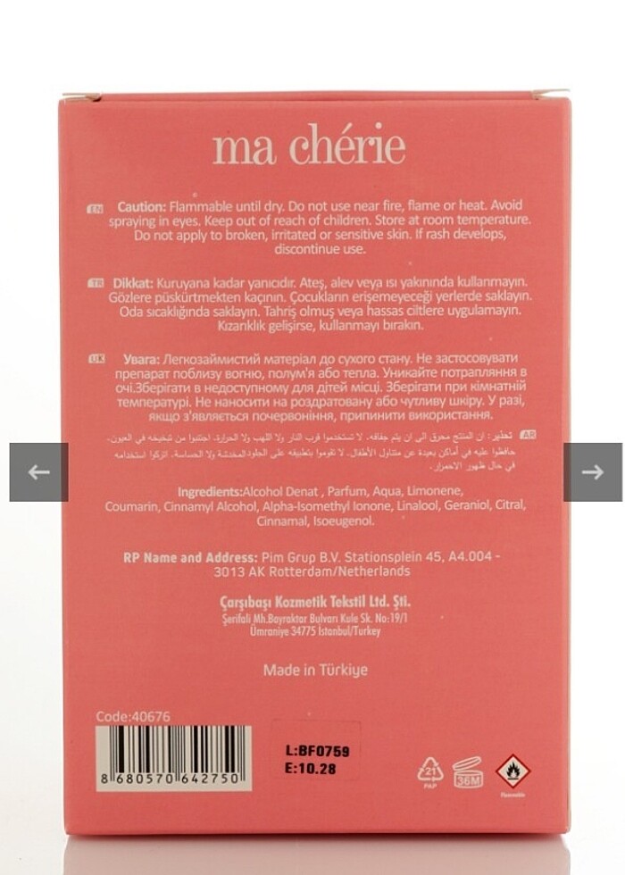 Alberto Taccini Ma Chérie Kadın Parfümü 100 ml - Görsel 3