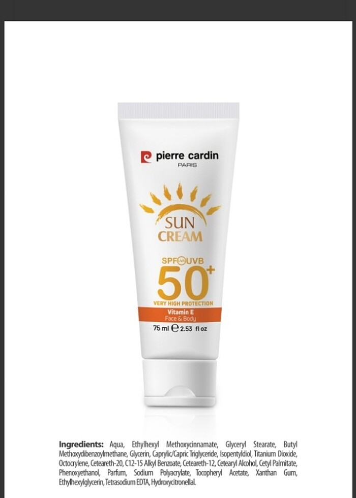 Cardin Koruyucu Güneş Kremi 50+ SPF Çok Yüksek Koruma - 75 ML - Görsel 2