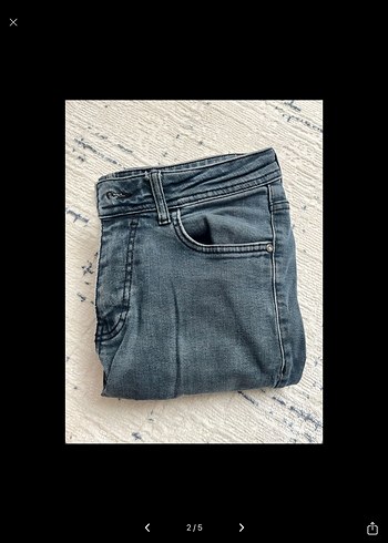 32 Beden Lacivert Denim Normal Boy Jean