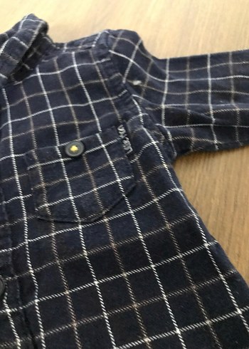 Düğmeli Erkek Bebek Kot Gömlek - Görsel 5