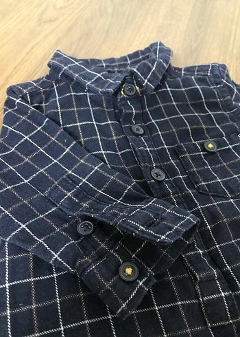 Düğmeli Erkek Bebek Kot Gömlek - Görsel 4