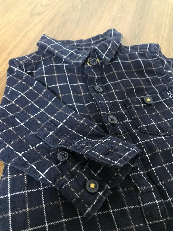 Düğmeli Erkek Bebek Kot Gömlek - Görsel 4