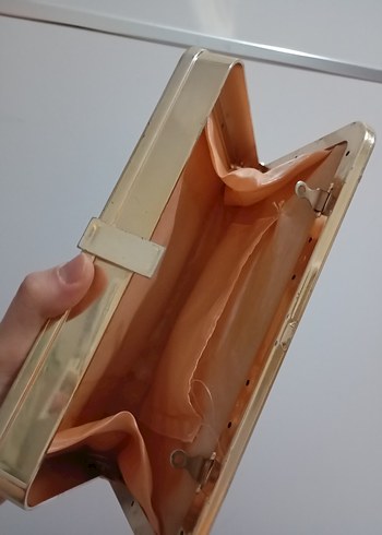 Minimalist lacivert Deri Kadın Portföy Çanta - Görsel 4