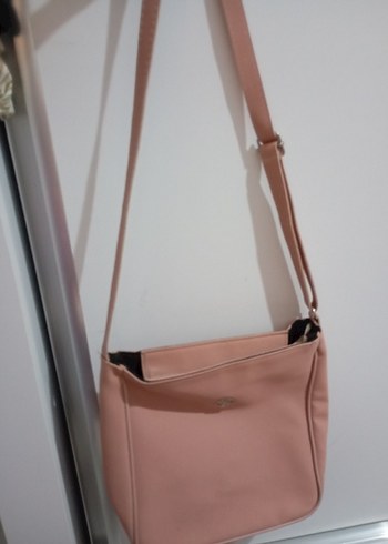 Pembe Deri Kadın Omuz Çantası - Görsel 3