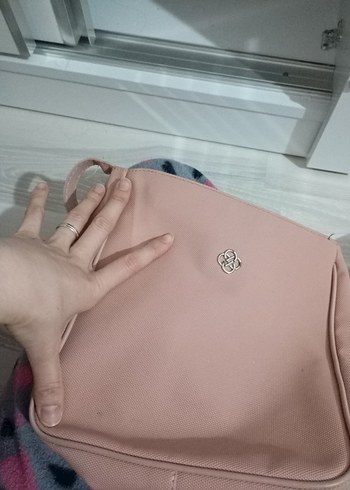 Pembe Deri Kadın Omuz Çantası - Görsel 2