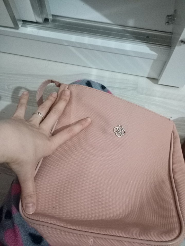 Pembe Deri Kadın Omuz Çantası - Görsel 2