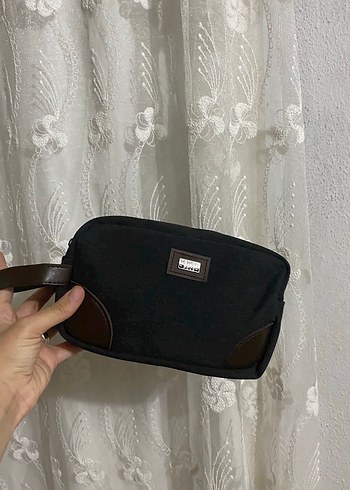 Siyah Minimalist Deri Kemerli Clutch