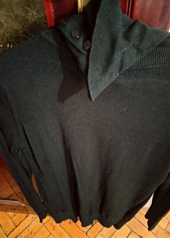 Siyah Kadın Boğazlı Uzun Kollu İnce Triko - Görsel 3