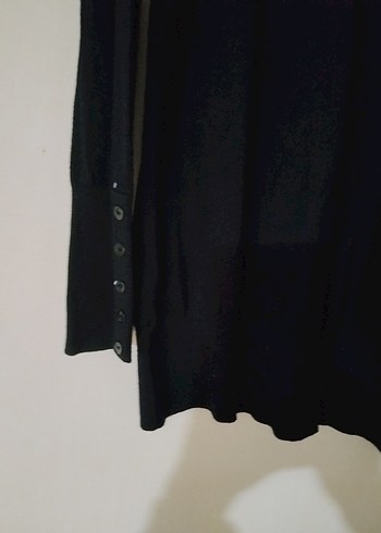 Siyah Kadın Boğazlı Uzun Kollu İnce Triko - Görsel 4