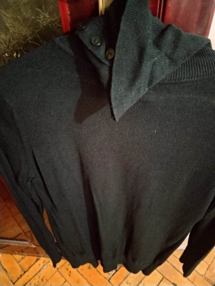 Siyah Kadın Boğazlı Uzun Kollu İnce Triko - Görsel 3