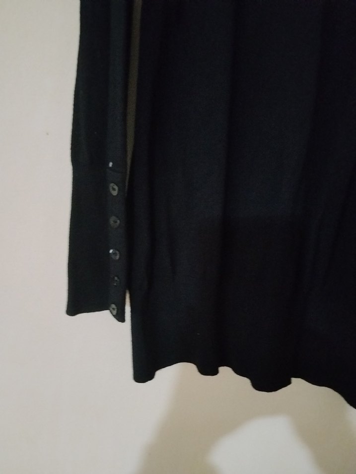 Siyah Kadın Boğazlı Uzun Kollu İnce Triko - Görsel 4