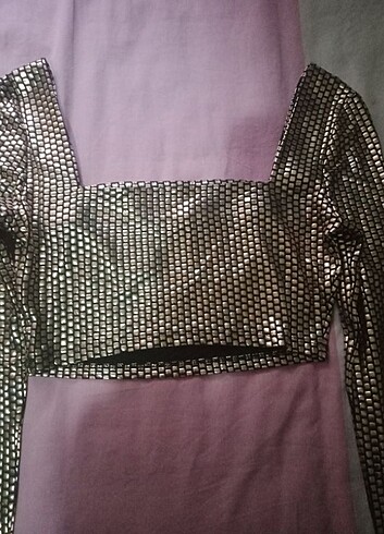 Gold crop bluz