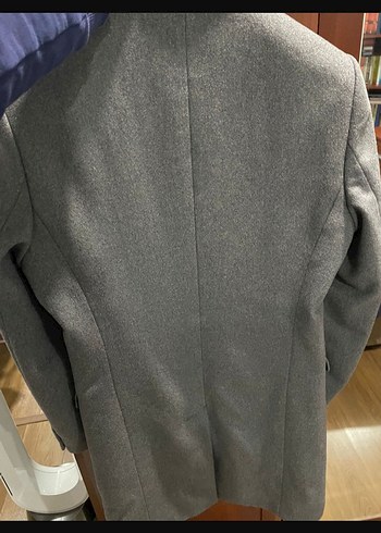 Gri Erkek Kaşmir karışımlı Yün Ceket Düğmeli Regular Fit - Görsel 3