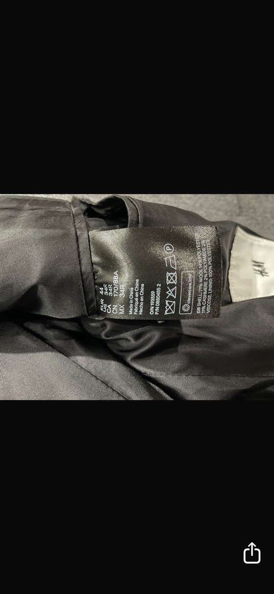 Gri Erkek Kaşmir karışımlı Yün Ceket Düğmeli Regular Fit - Görsel 4