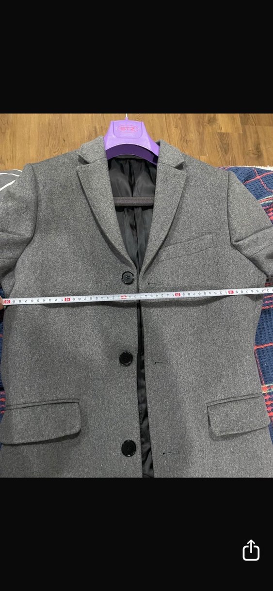 Gri Erkek Kaşmir karışımlı Yün Ceket Düğmeli Regular Fit - Görsel 5