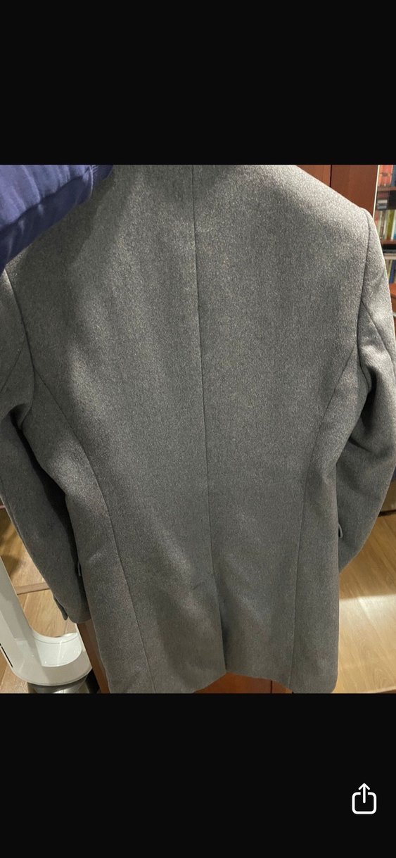 Gri Erkek Kaşmir karışımlı Yün Ceket Düğmeli Regular Fit - Görsel 3