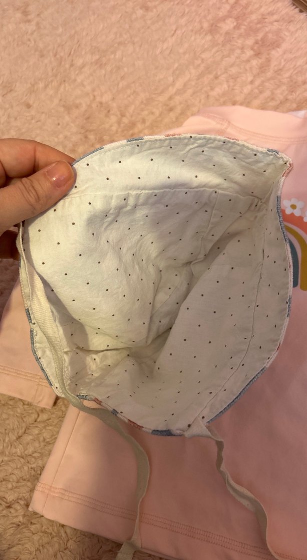 Uzun Kollu Pembe 50 spf güneş korumalı mayo üst ve şapka - Görsel 4