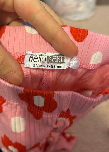 Çiçek Desenli Kız Çocuk Triko Tayt pantolon. 1,5 yaş - Görsel 5