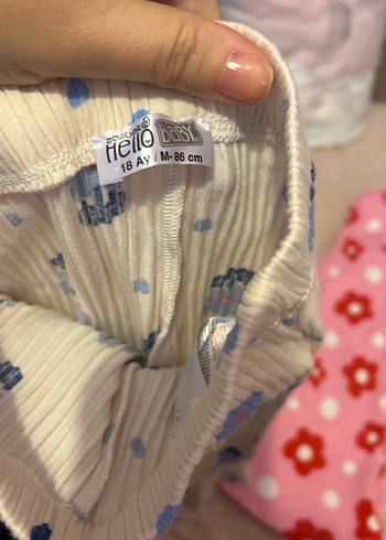 Çiçek Desenli Kız Çocuk Triko Tayt pantolon. 1,5 yaş - Görsel 4