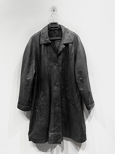 Vintage Oversize Yurtdışı Deri Ceket