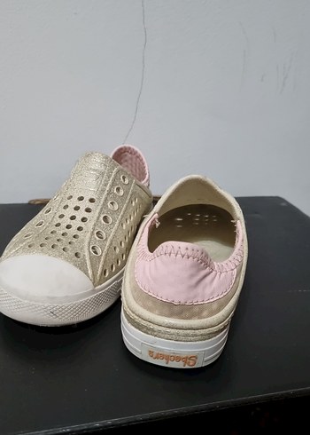 Kız Çocuk Beyaz Cırt Cırtlı Spor Ayakkabı - Görsel 6