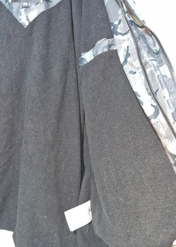 2xl Beden gri Renk Erkek Gri Kamuflaj Fermuarlı Kayak Ceketi