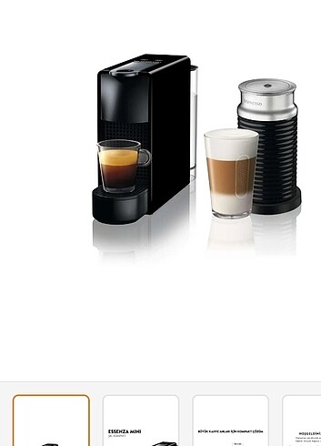 Nespresso Nespresso C35 Essenza Mini kahve makinesi ve süt köpürtücü