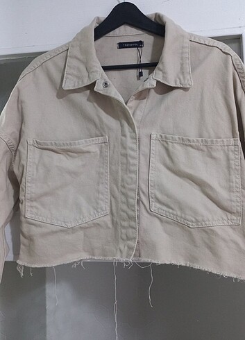 Trendyol & Milla Trendyolmilla krem kot ceket xs