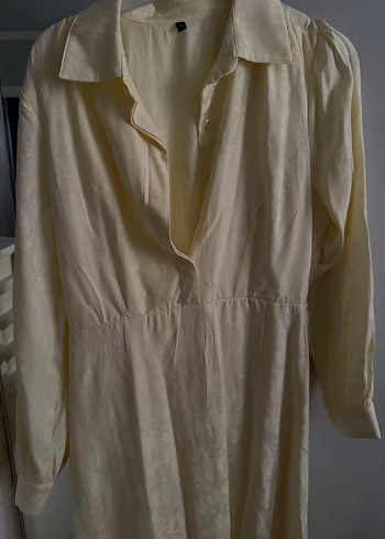 Bej Uzun Keten Bohem Elbise - Görsel 2