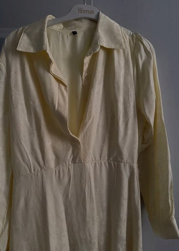 Bej Uzun Keten Bohem Elbise - Görsel 3