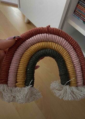  Gökkuşağı makrome süs rengarenk çocuk odası dekorasyonu 