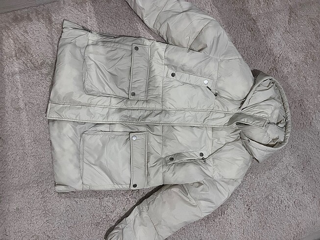 s Beden Pull&Bear kaz tüyü mont