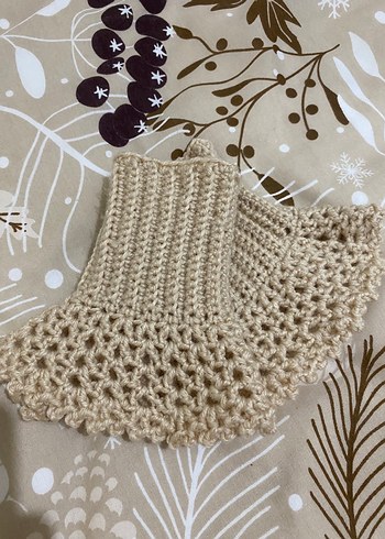 Bej Örgü Kadın Eldiven - Görsel 2