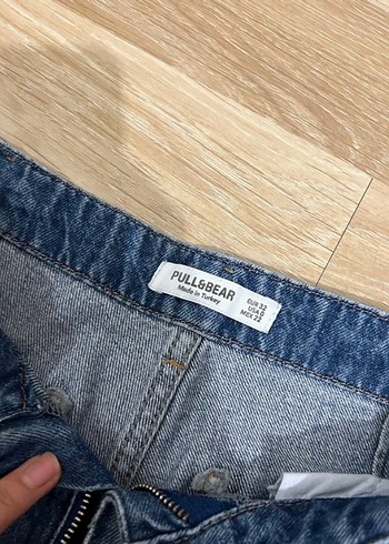 Kadın Mavi Bel Bantlı Salaş Kot Pantolon - Görsel 3