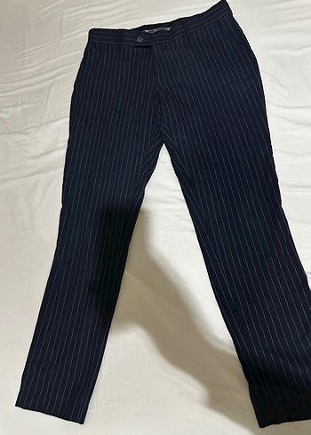 Çizgili Lacivert Erkek Takım Elbise - Görsel 4