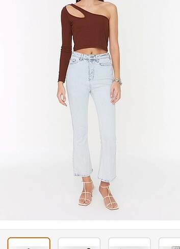 Trendyolmilla mavi flare jeans