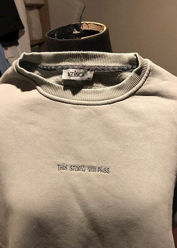 Diğer Gri Erkek Sweatshirt, Bisiklet Yaka, Rahat Kesim