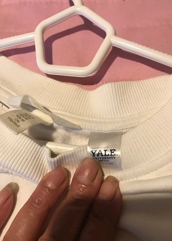 m Beden beyaz Renk Beyaz Yale Baskılı Kadın Sweatshirt