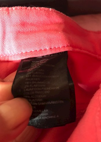 Kadın Parlak Pembe Kemerli Kumaş Pantolon - Görsel 6