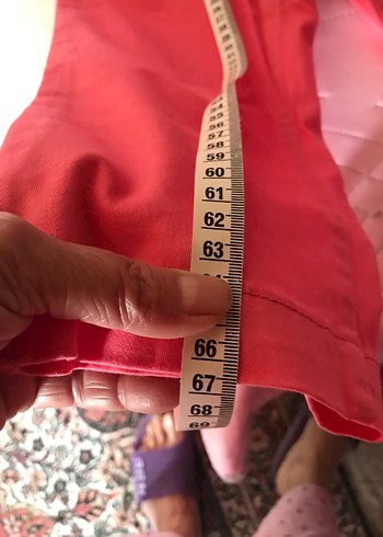 Kadın Parlak Pembe Kemerli Kumaş Pantolon - Görsel 2