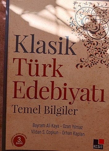 Kesit Yayınları Klasik Türk Edebiyatı temel bilgiler