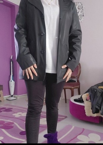 Diğer Düğmeli Siyah Kadın Blazer Ceket