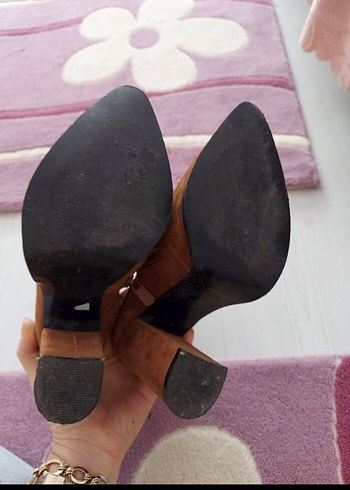 Süet Topuklu Kadın Bot - Görsel 4