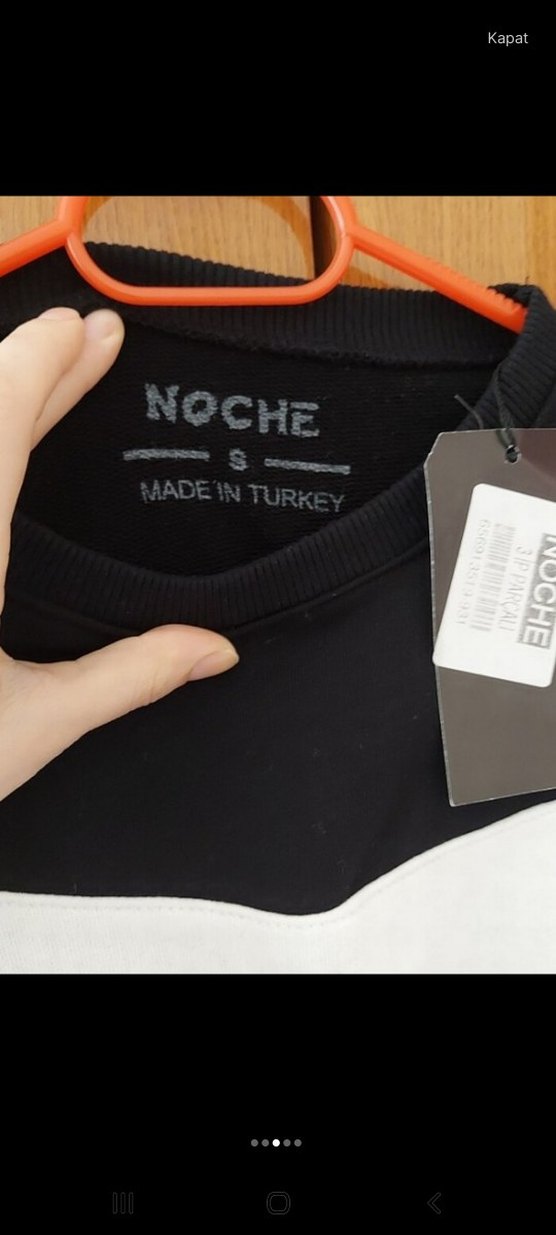 Siyah Beyaz Şeritli Kadın Sweatshirt - Görsel 3