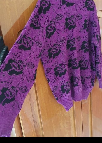 Mor Örgü Kadın Kazak Uzun Kollu - Görsel 2